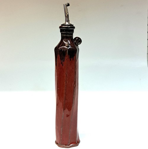 #231021 Oil & Vinegar Cruet Red/Black $24.50 at Hunter Wolff Gallery